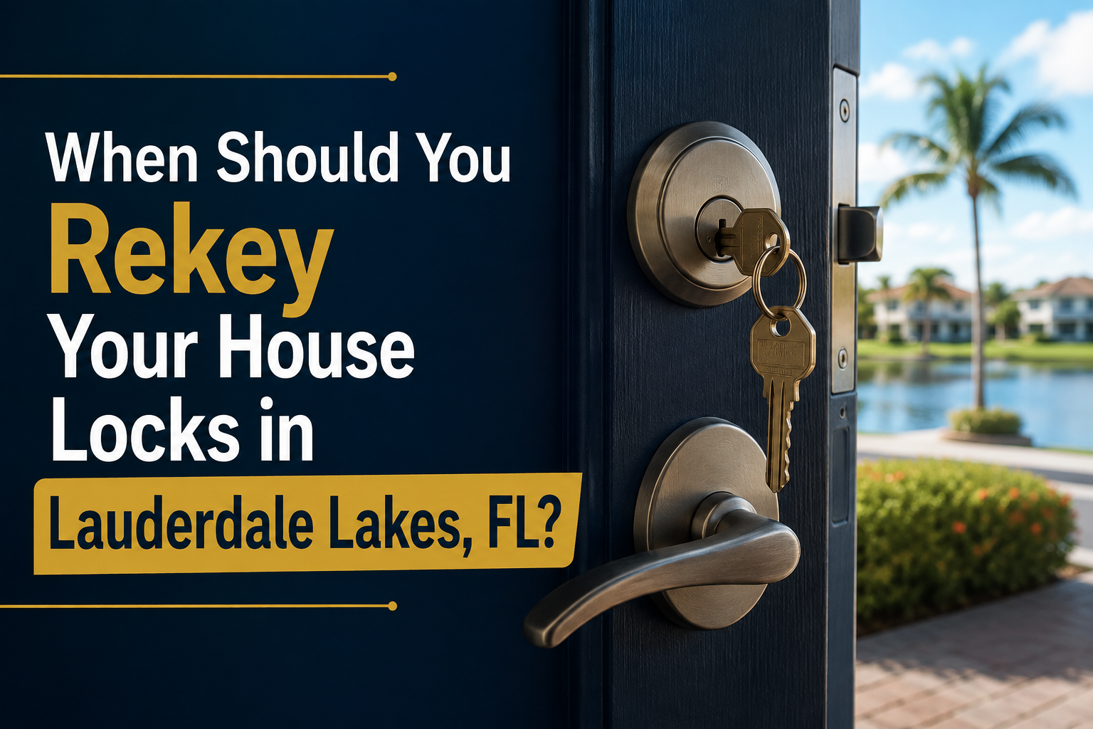 When Should You Rekey Your House Locks in Lauderdale Lakes, FL